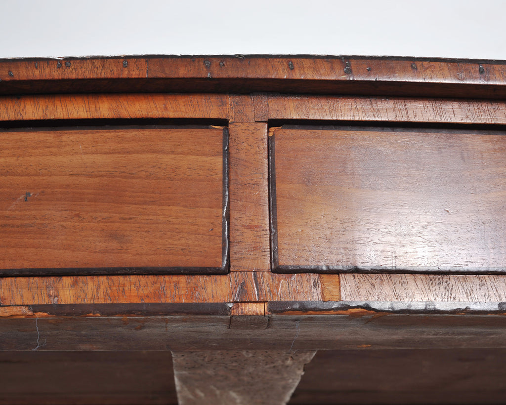 19th C. English Regency Bow Front Side Table or Small Desk