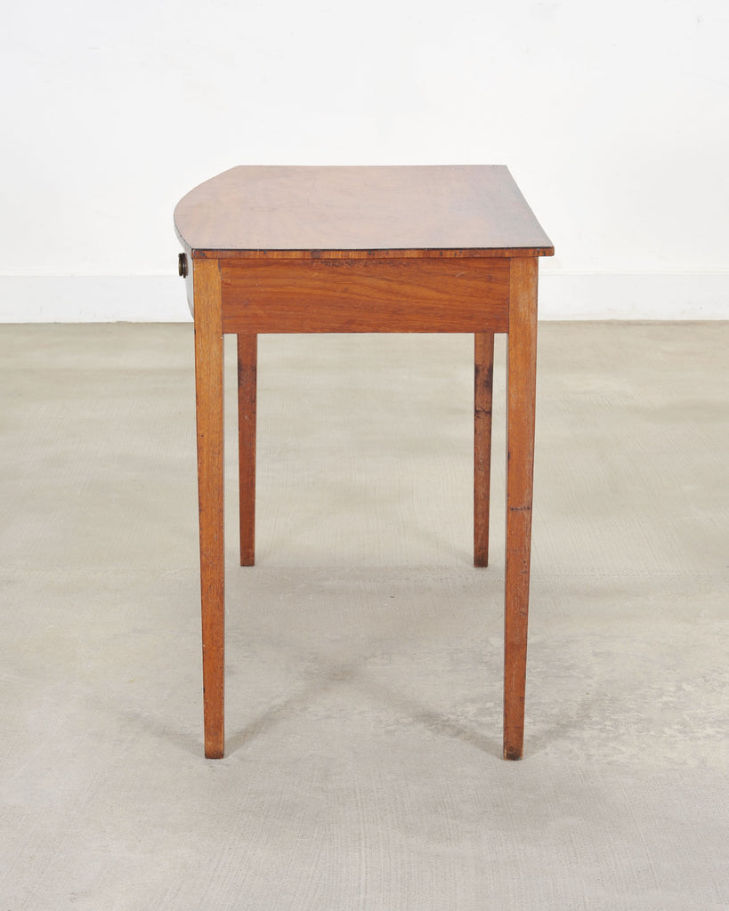 19th C. English Regency Bow Front Side Table or Small Desk