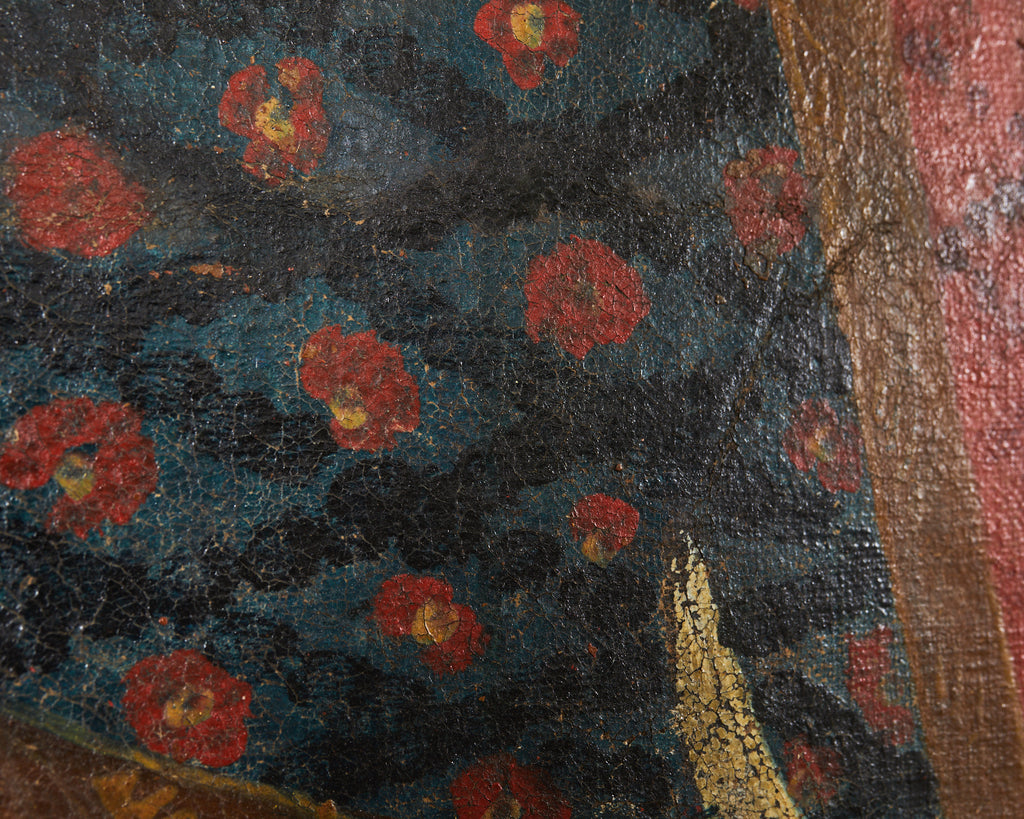 Spanish Colonial Cuzco School Madonna Virgin Mary Painting