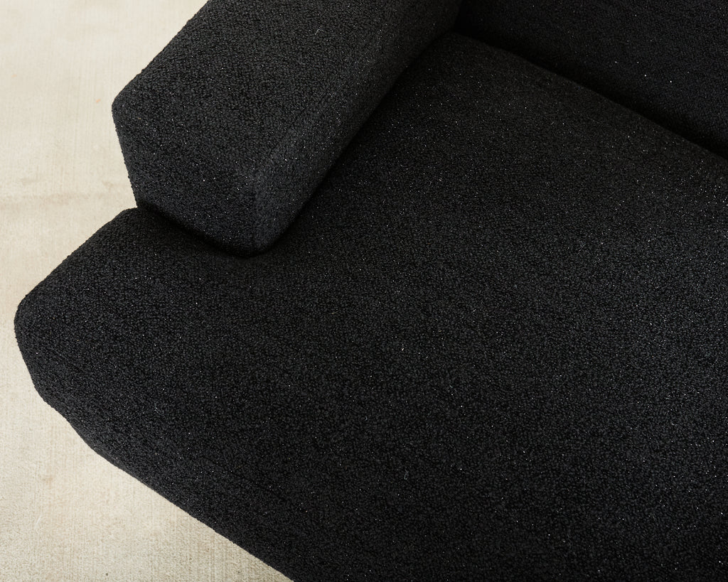 Ralph Lauren Pryce Club Chair Polished Steel Sled Feet