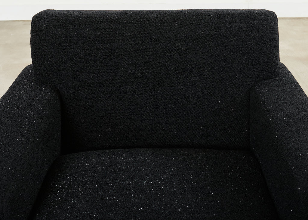 Ralph Lauren Pryce Club Chair Polished Steel Sled Feet