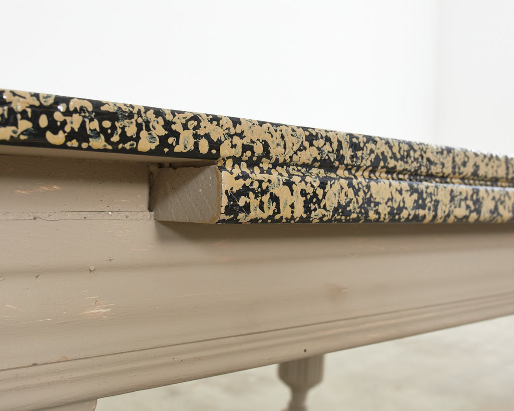 Elizabethan Style Dining Table Speckled by Artist Ira Yeager