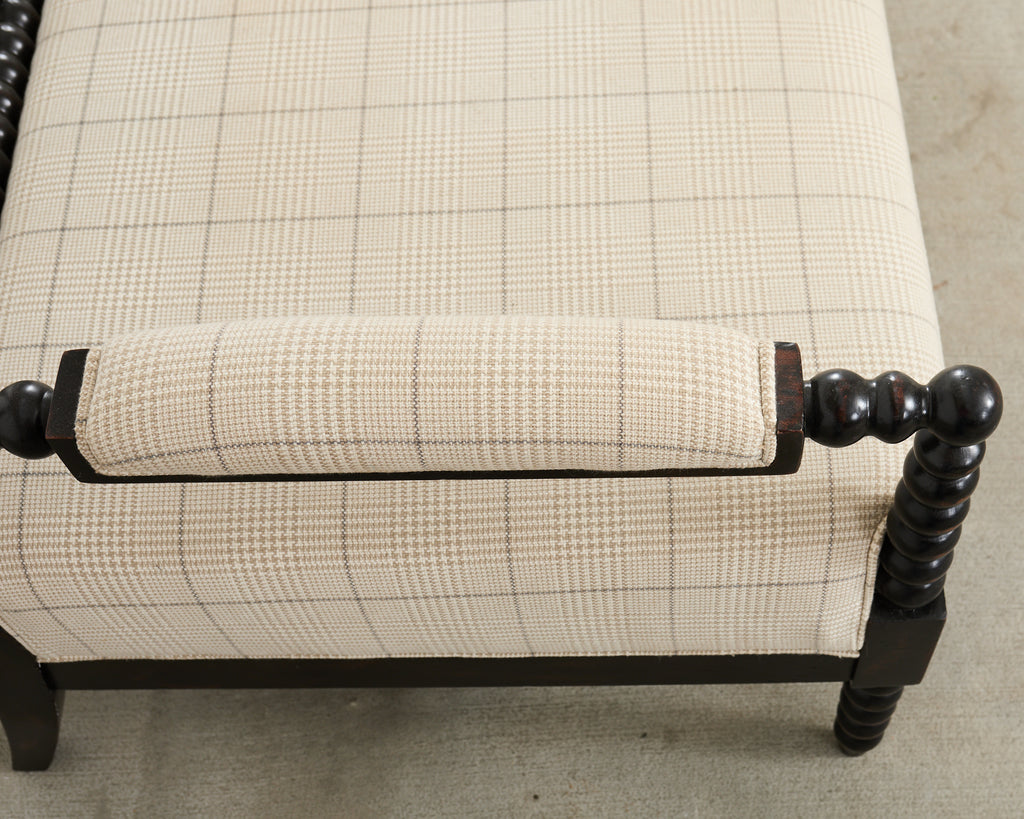 George IV Style Ebonized Bobbin Turned Spool Settee