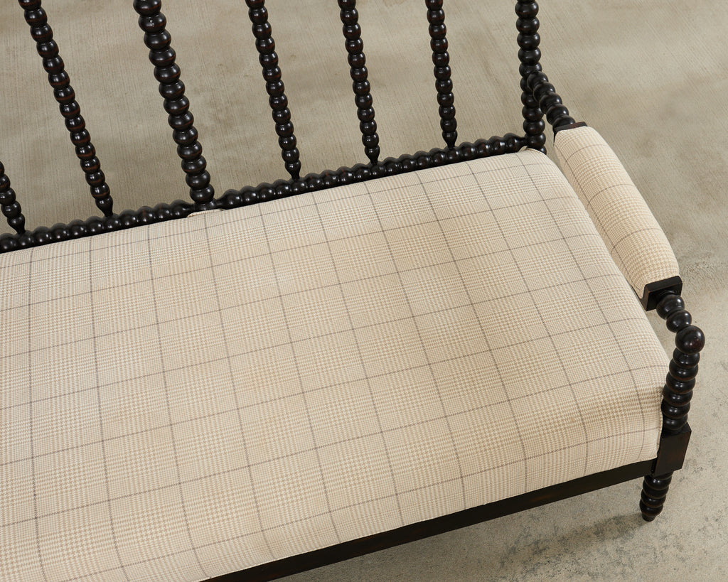 George IV Style Ebonized Bobbin Turned Spool Settee