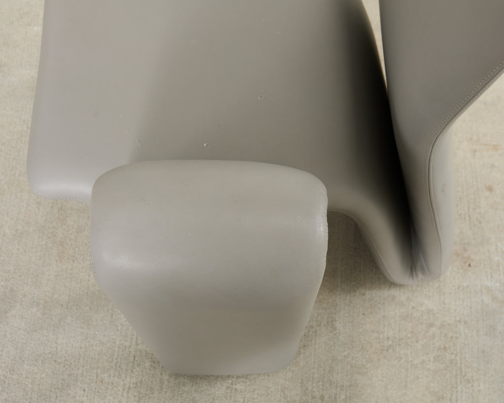 Set of Eight Steve Leonard for Brayton Leather Dining Chairs