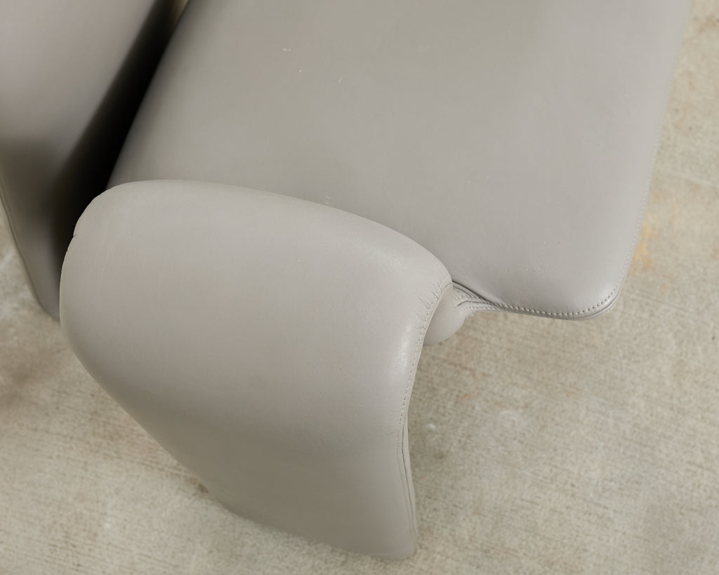 Set of Eight Steve Leonard for Brayton Leather Dining Chairs