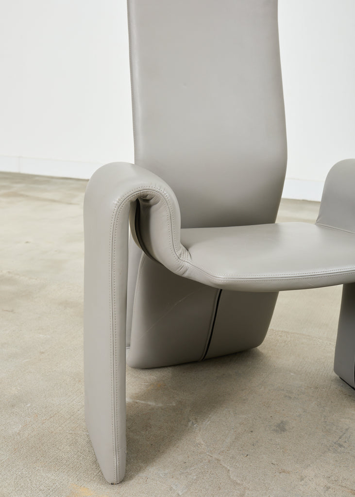 Set of Eight Steve Leonard for Brayton Leather Dining Chairs