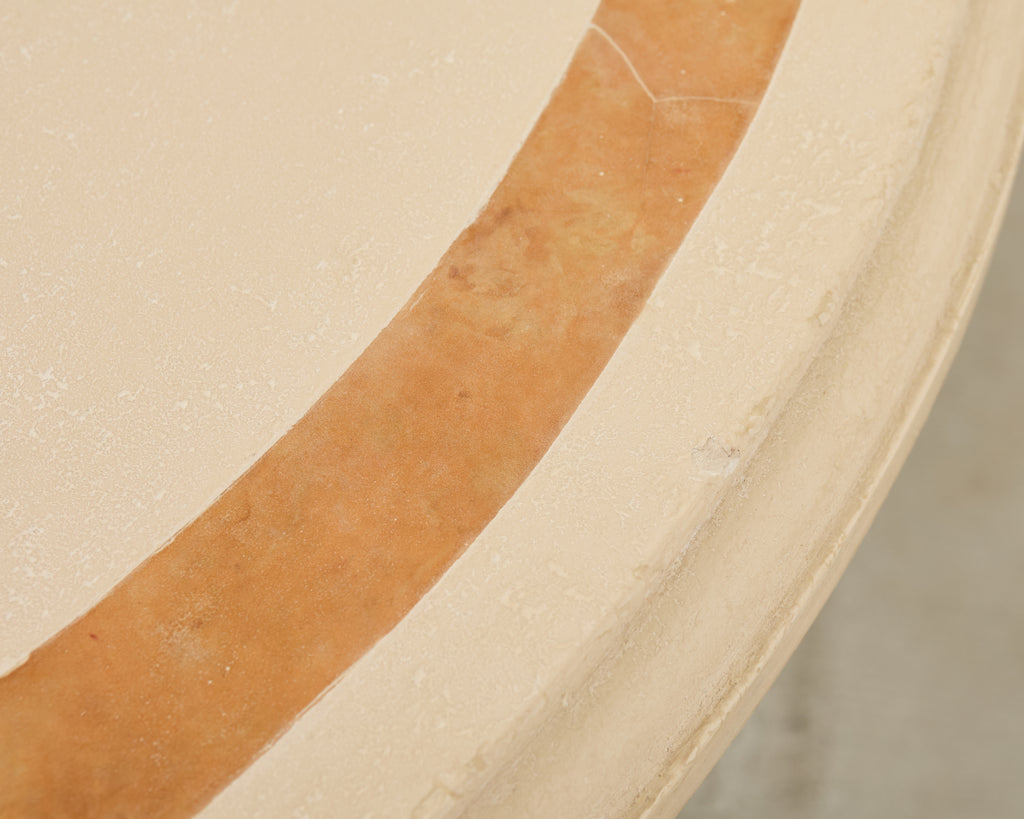 Ironies Aslo Stone Top Pedestal Center Dining Table