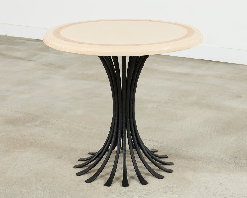 Ironies Aslo Stone Top Pedestal Center Dining Table