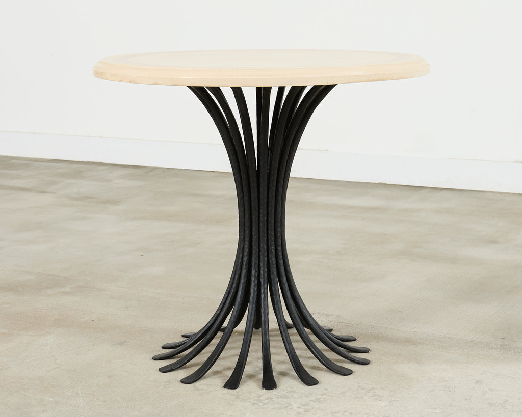 Ironies Aslo Stone Top Pedestal Center Dining Table
