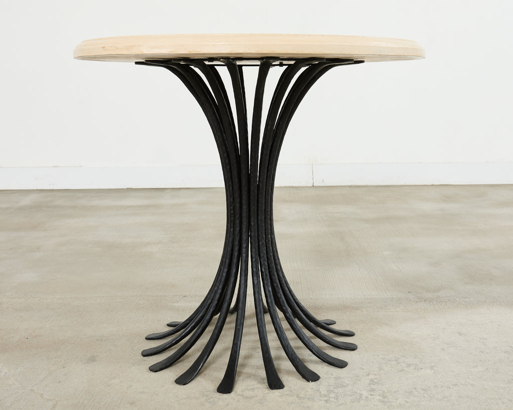 Ironies Aslo Stone Top Pedestal Center Dining Table