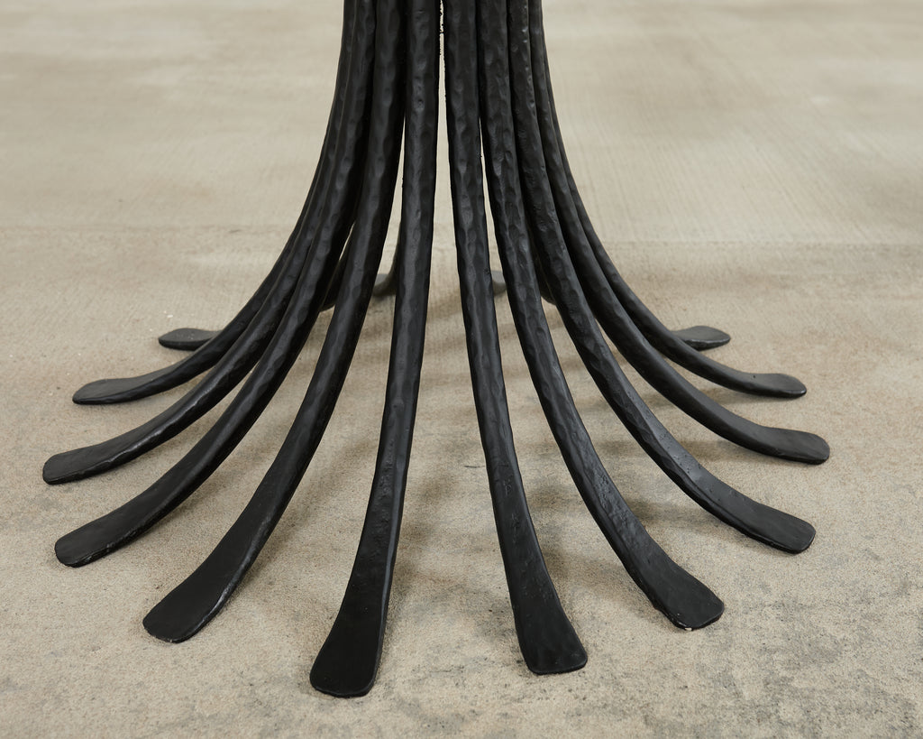 Ironies Aslo Stone Top Pedestal Center Dining Table