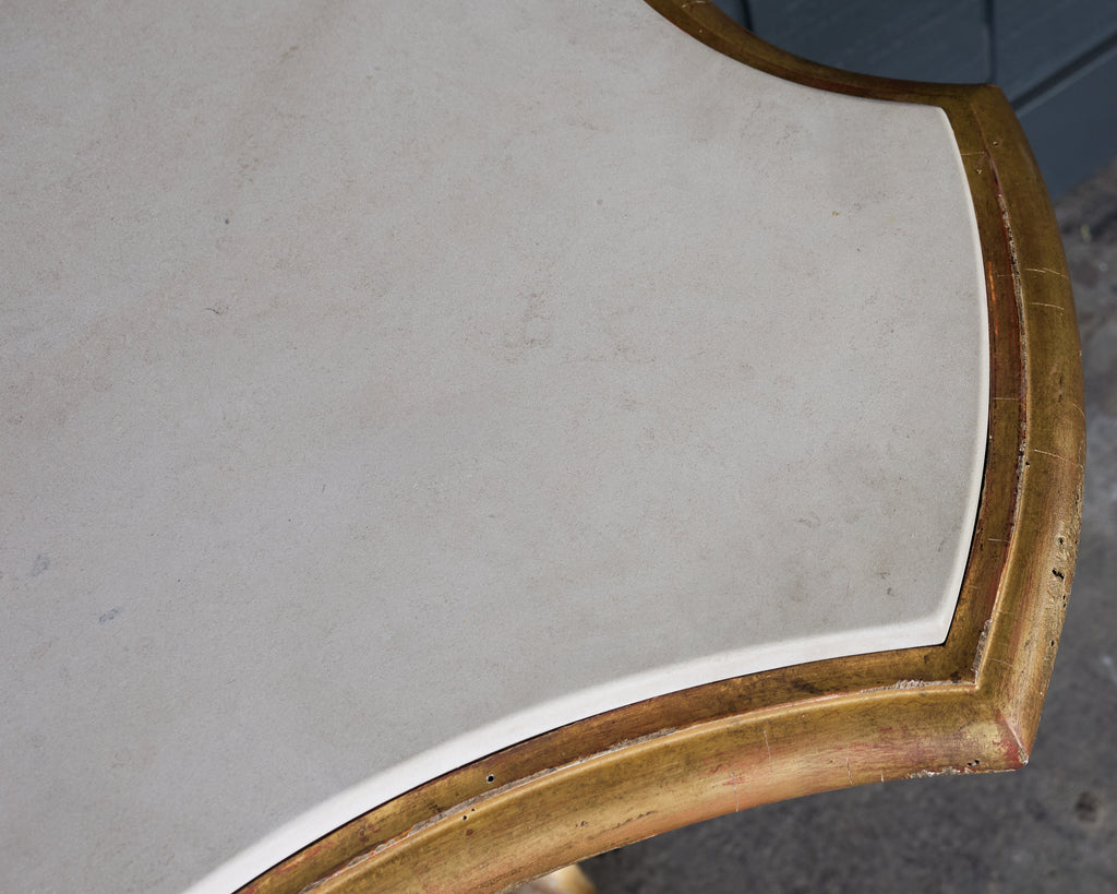 Dennis and Leen Baroque Console French Limestone Top