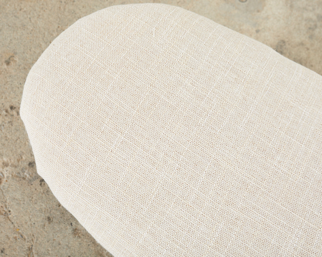 19th Century French Louis XVI Walnut Six Leg Oval Footstool