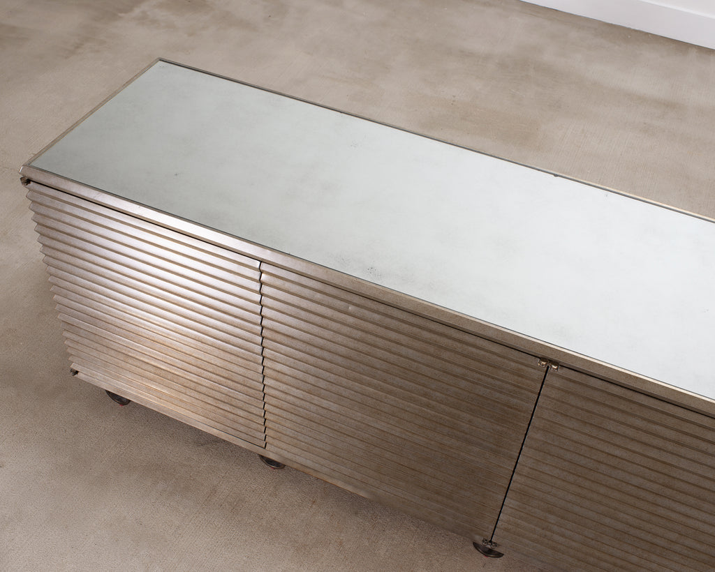 Julian Chichester Variegated Nickel "Storm" Cabinet Credenza 7Ft