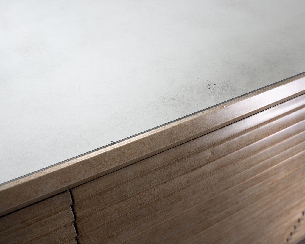 Julian Chichester Variegated Nickel "Storm" Cabinet Credenza 7Ft