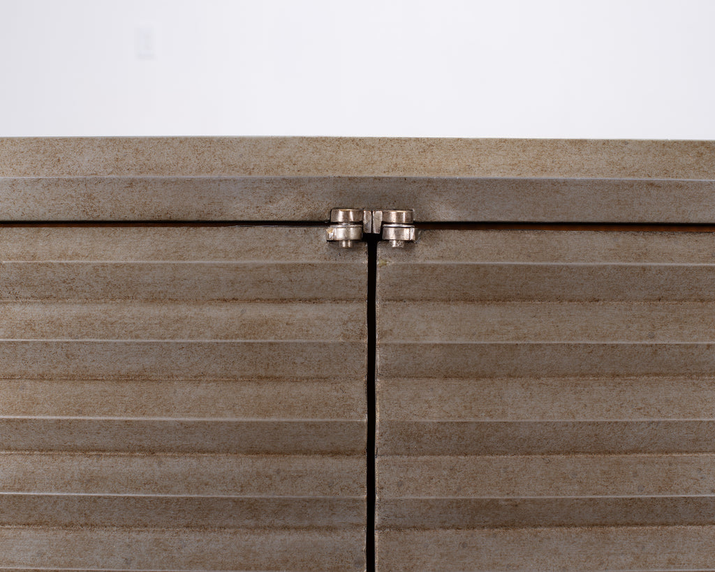 Julian Chichester Variegated Nickel "Storm" Cabinet Credenza 7Ft