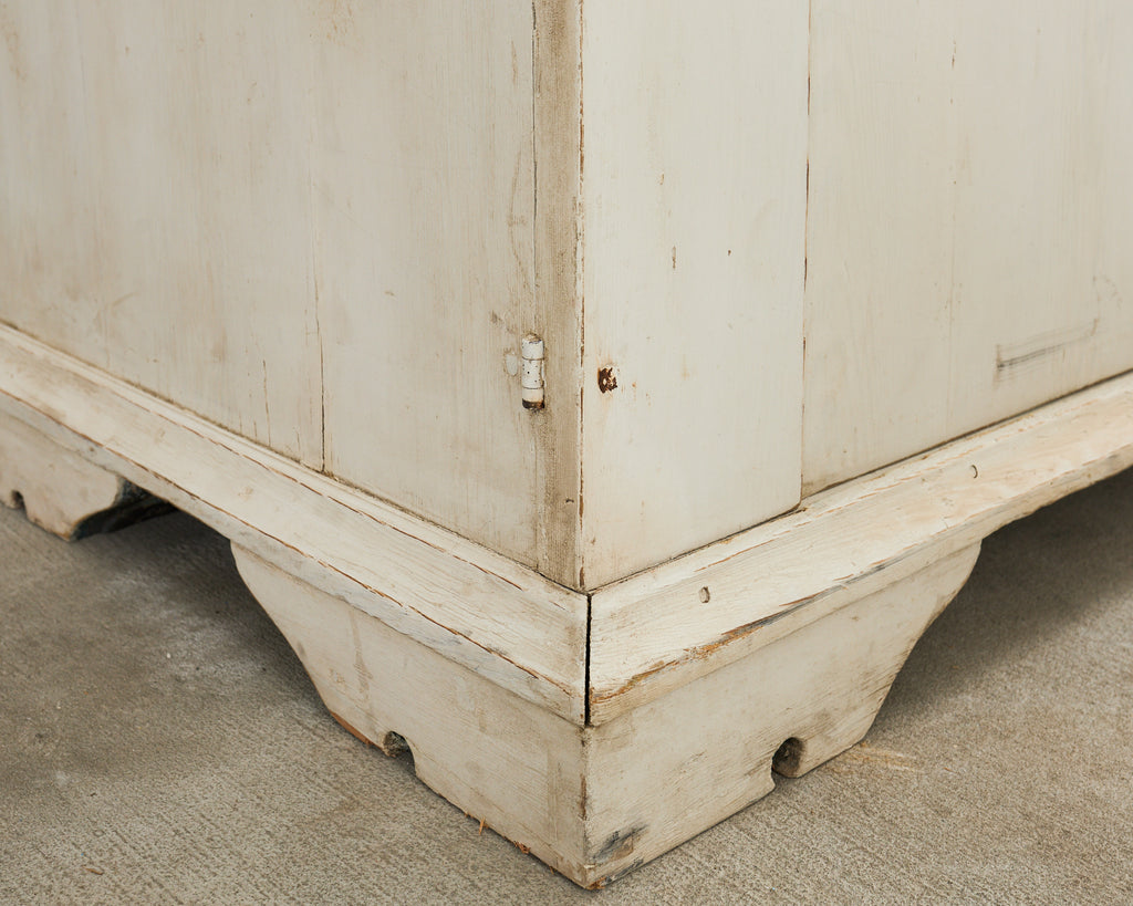 18th Century Swedish Gustavian Two Part Painted Secretary