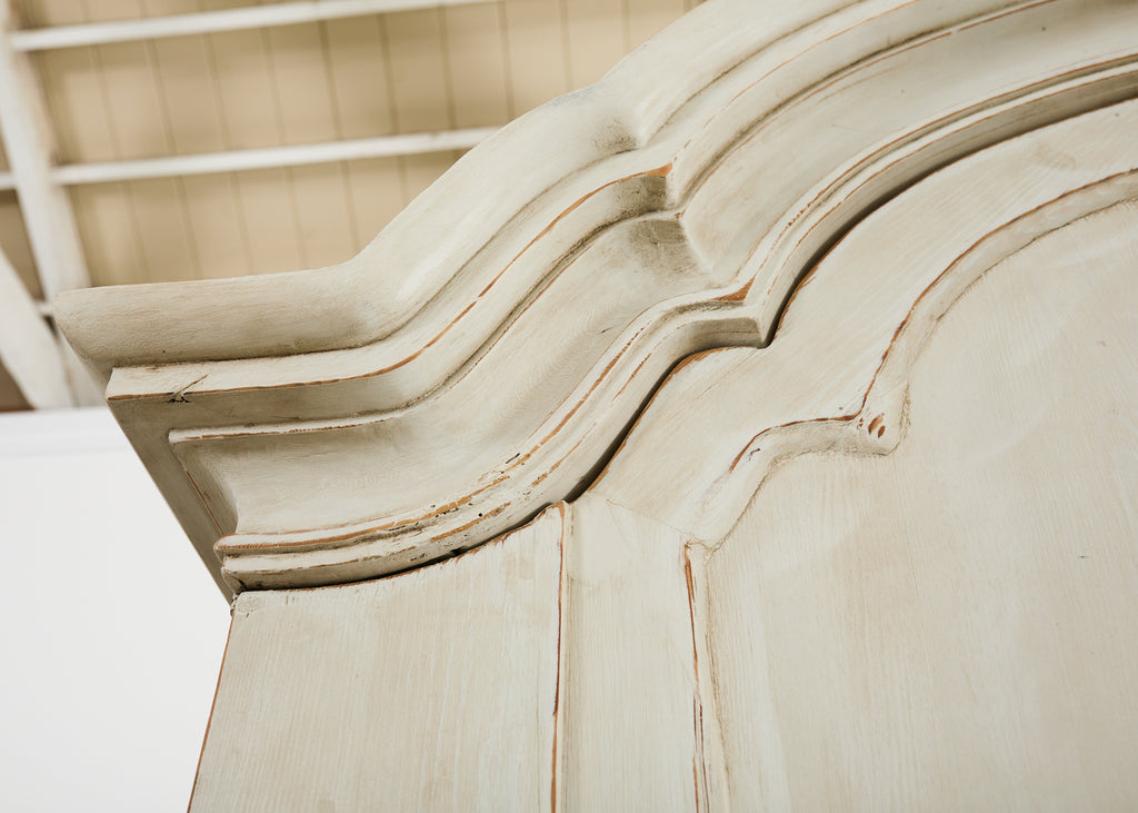 18th Century Swedish Gustavian Two Part Painted Secretary