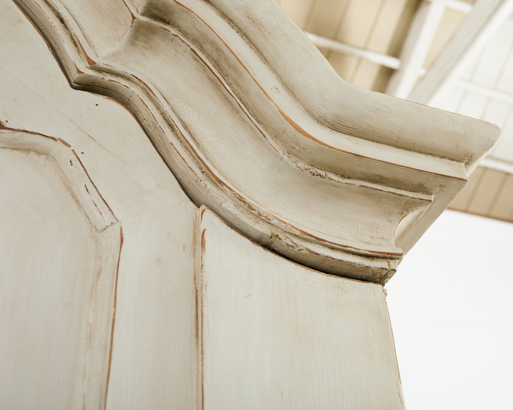 18th Century Swedish Gustavian Two Part Painted Secretary