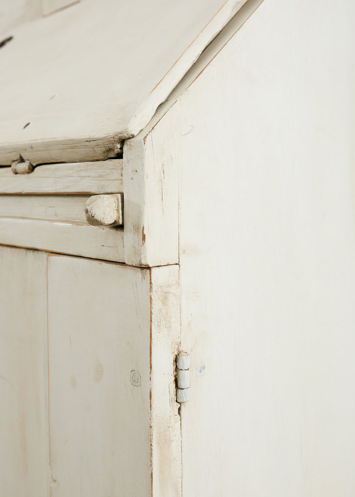 18th Century Swedish Gustavian Two Part Painted Secretary