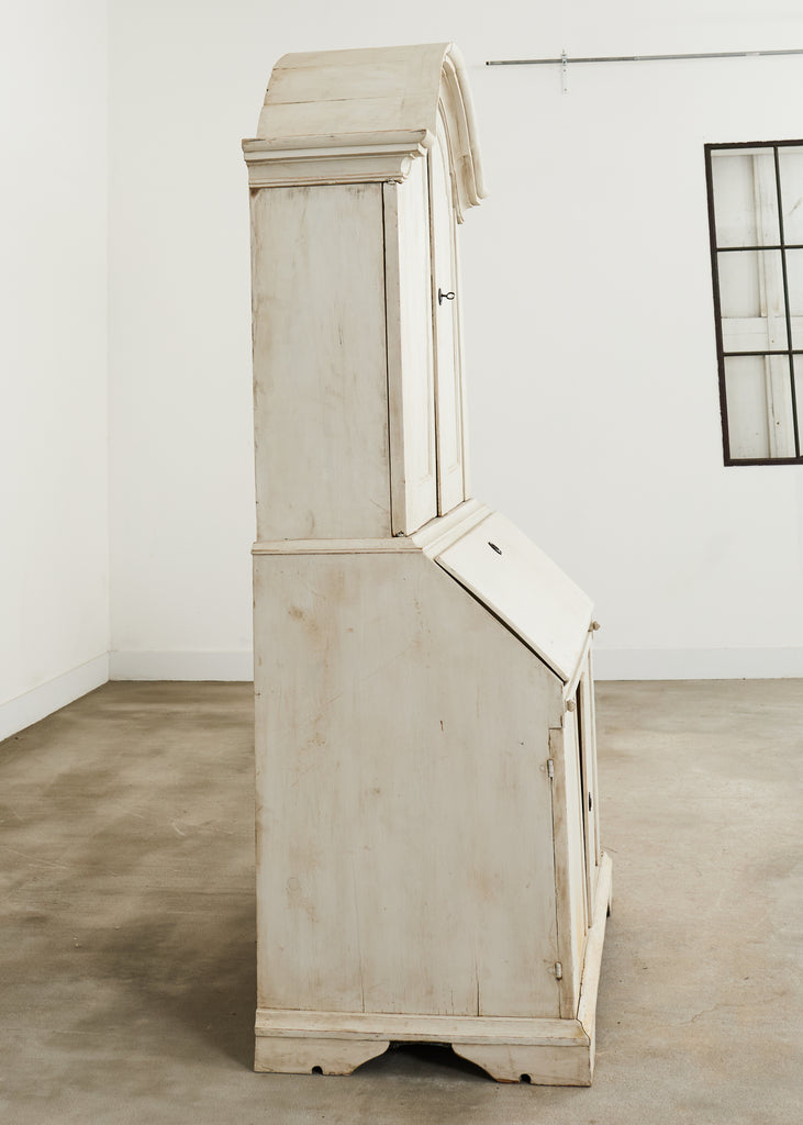 18th Century Swedish Gustavian Two Part Painted Secretary