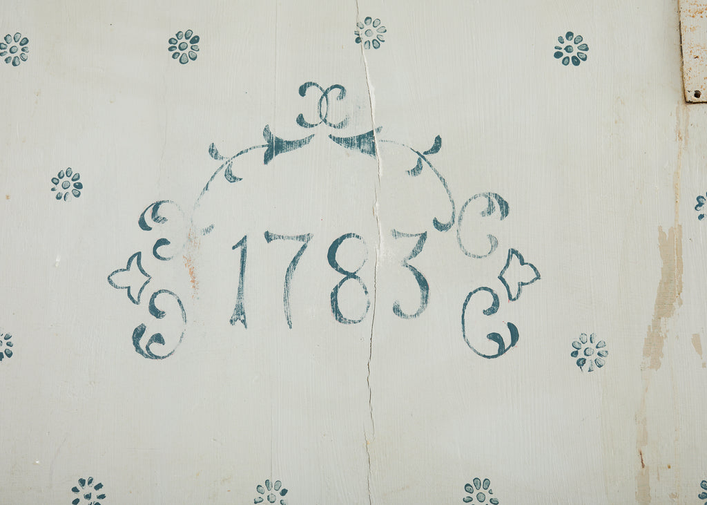 18th Century Swedish Gustavian Two Part Painted Secretary