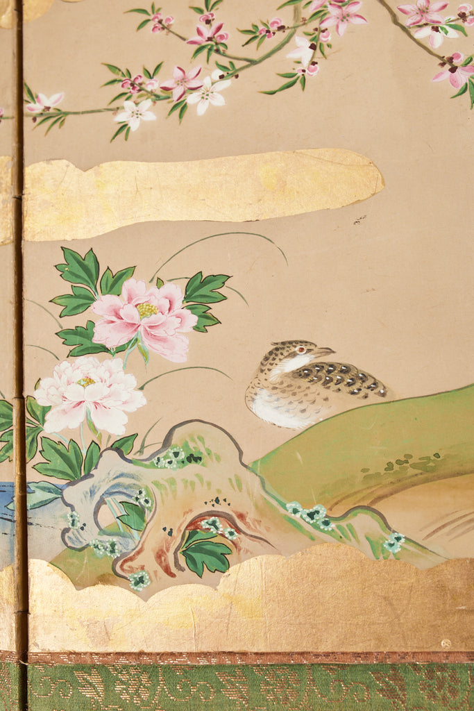 Japanese Edo Six Panel Table Screen After Maruyama Okyo