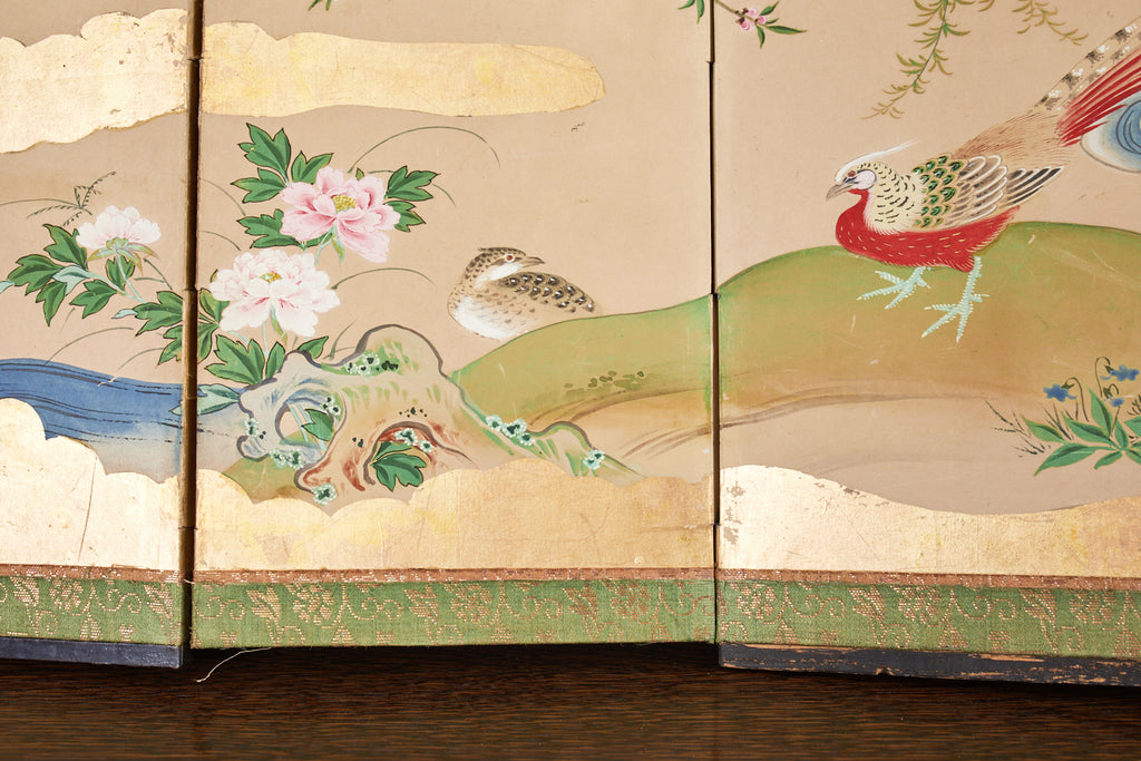 Japanese Edo Six Panel Table Screen After Maruyama Okyo