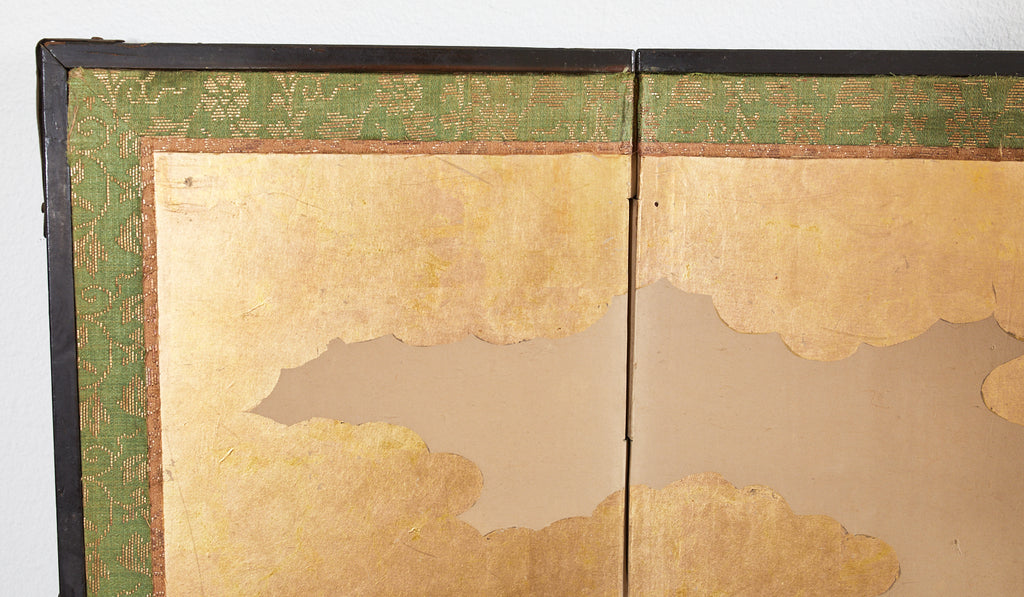 Japanese Edo Six Panel Table Screen After Maruyama Okyo