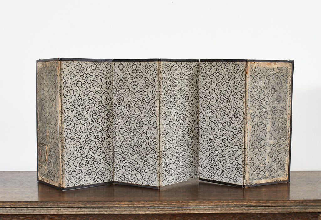Japanese Edo Six Panel Table Screen After Maruyama Okyo