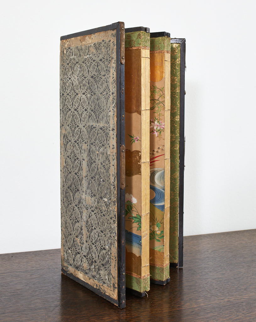 Japanese Edo Six Panel Table Screen After Maruyama Okyo