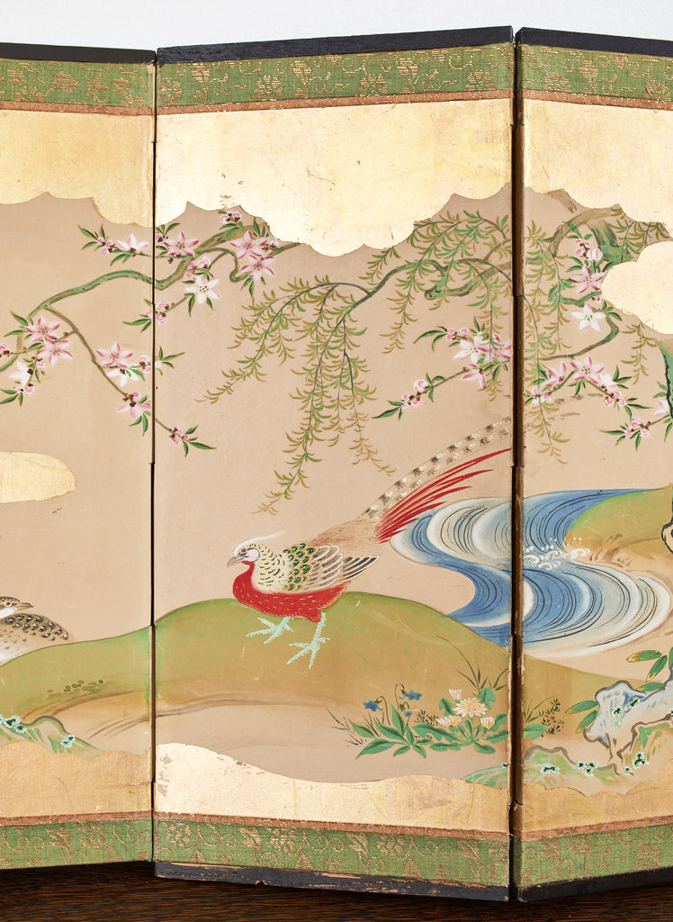 Japanese Edo Six Panel Table Screen After Maruyama Okyo