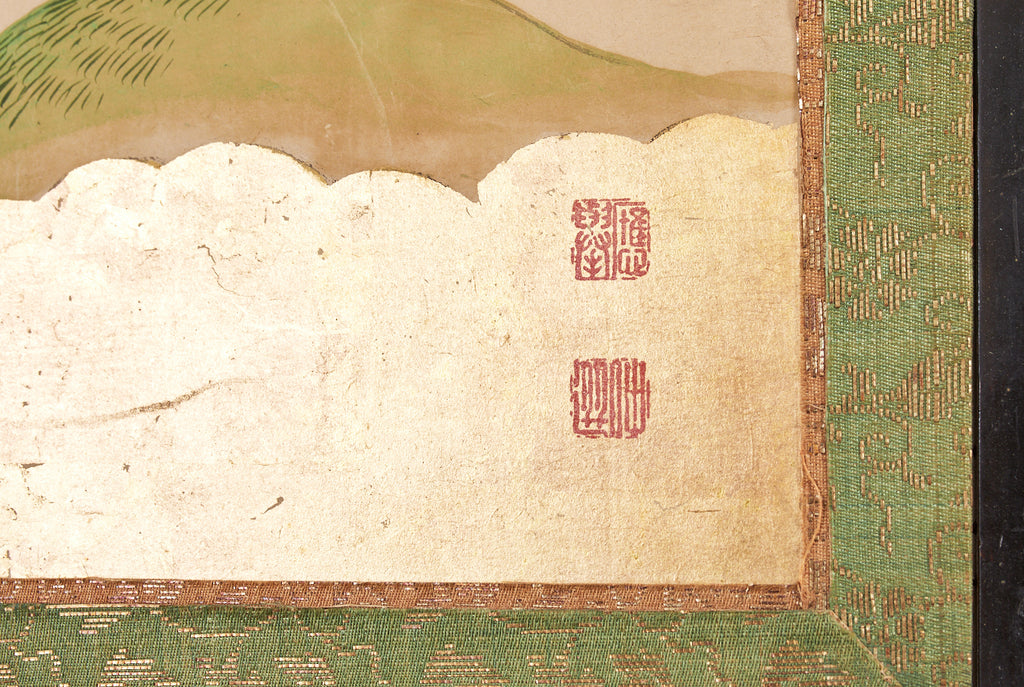 Japanese Edo Six Panel Table Screen After Maruyama Okyo