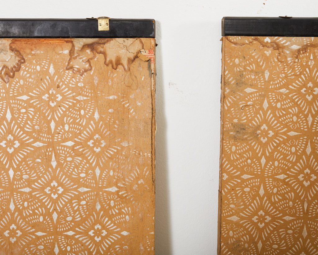 17th Century Japanese Edo Four Panel Screen Hotei with Chinese Sages