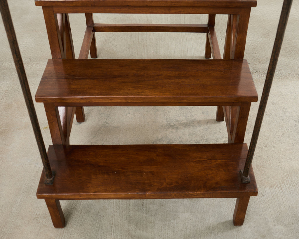 Rose Tarlow Walnut Dayton Hall Library Step Ladder