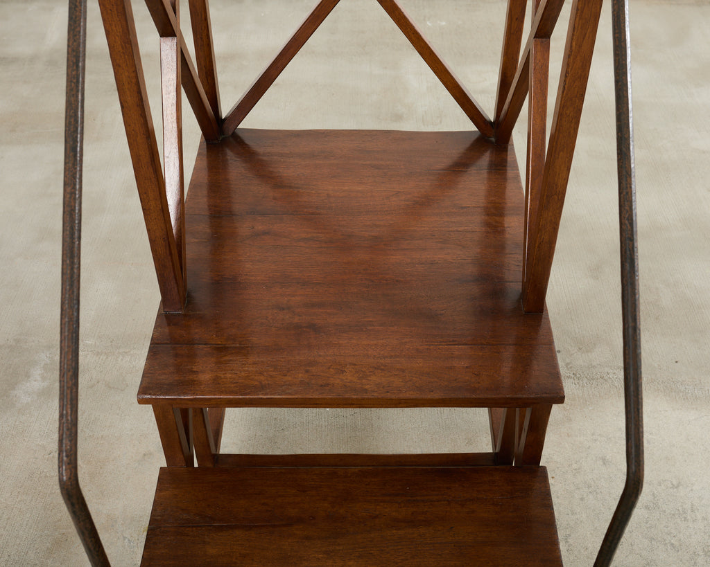 Rose Tarlow Walnut Dayton Hall Library Step Ladder