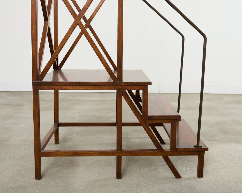 Rose Tarlow Walnut Dayton Hall Library Step Ladder