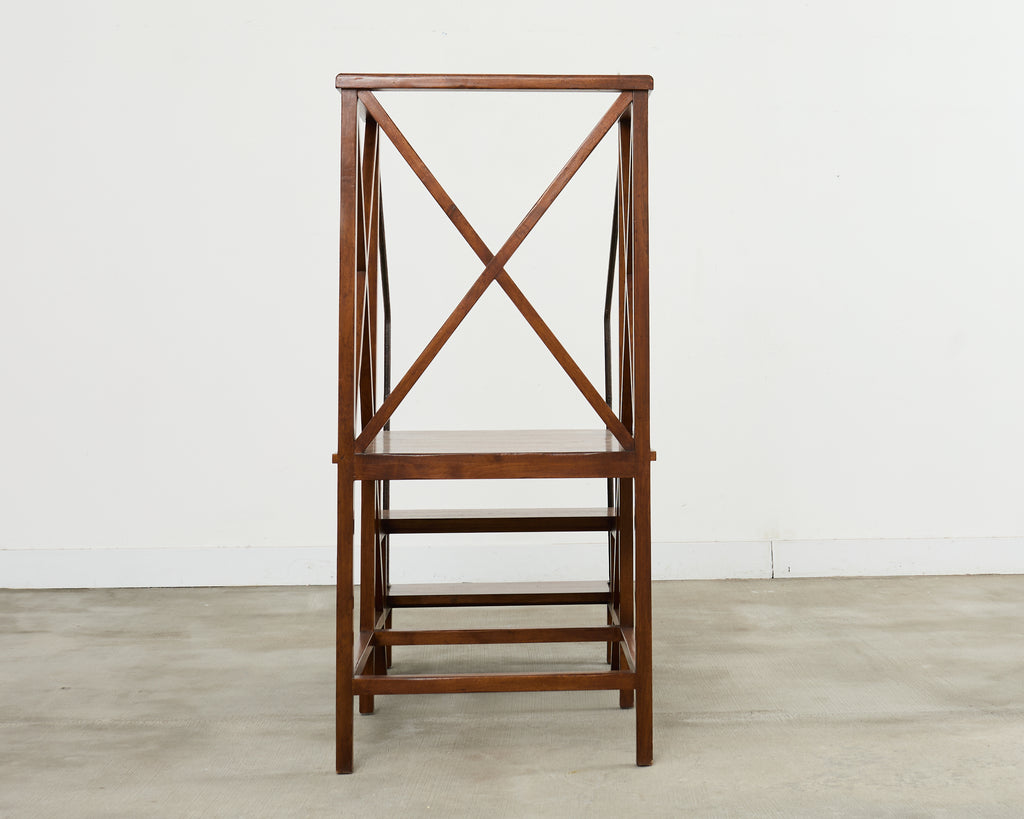 Rose Tarlow Walnut Dayton Hall Library Step Ladder