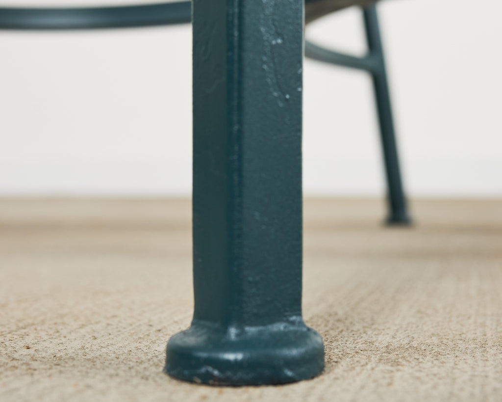 Set of Ten Neoclassical Style Iron Garden Dining Chairs