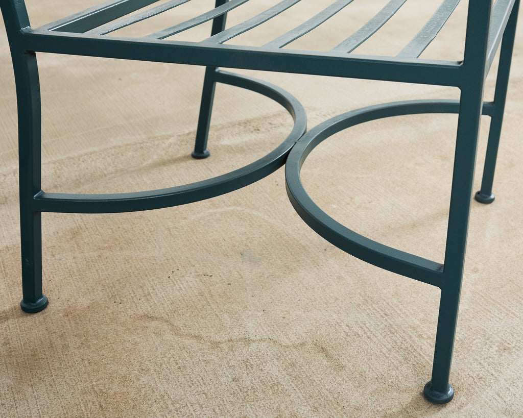 Set of Ten Neoclassical Style Iron Garden Dining Chairs