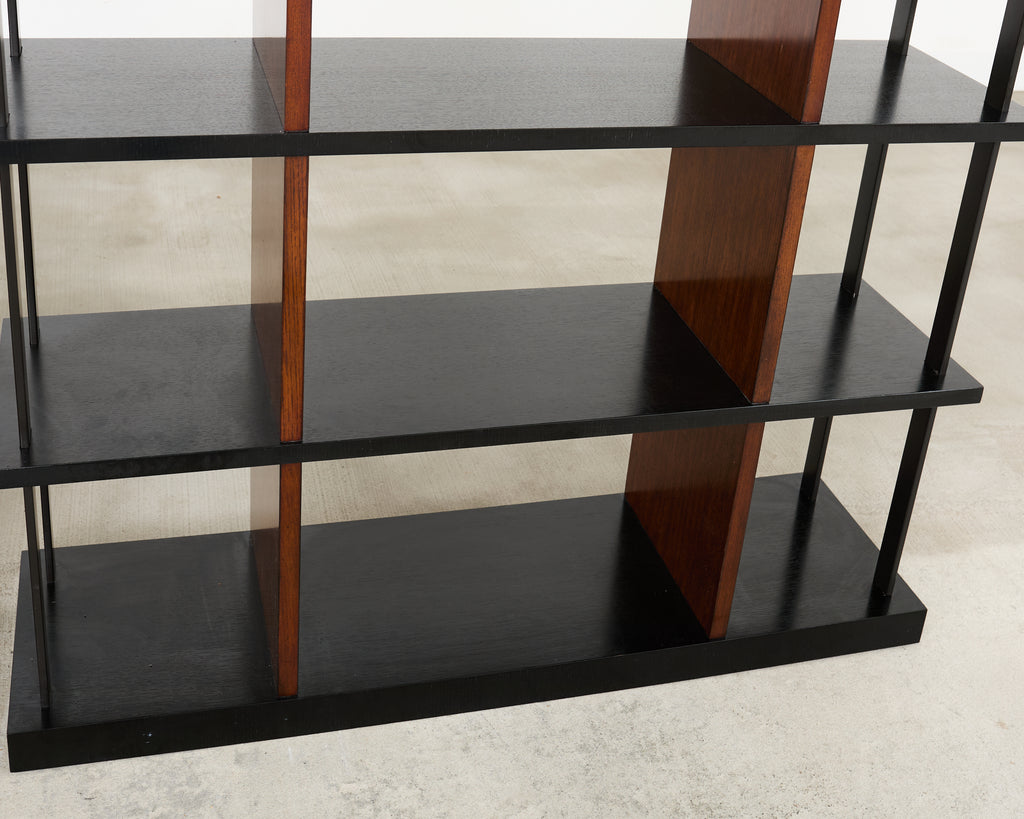 Pair of Ralph Lauren Italian Oak Cushing Etagere Bookcases