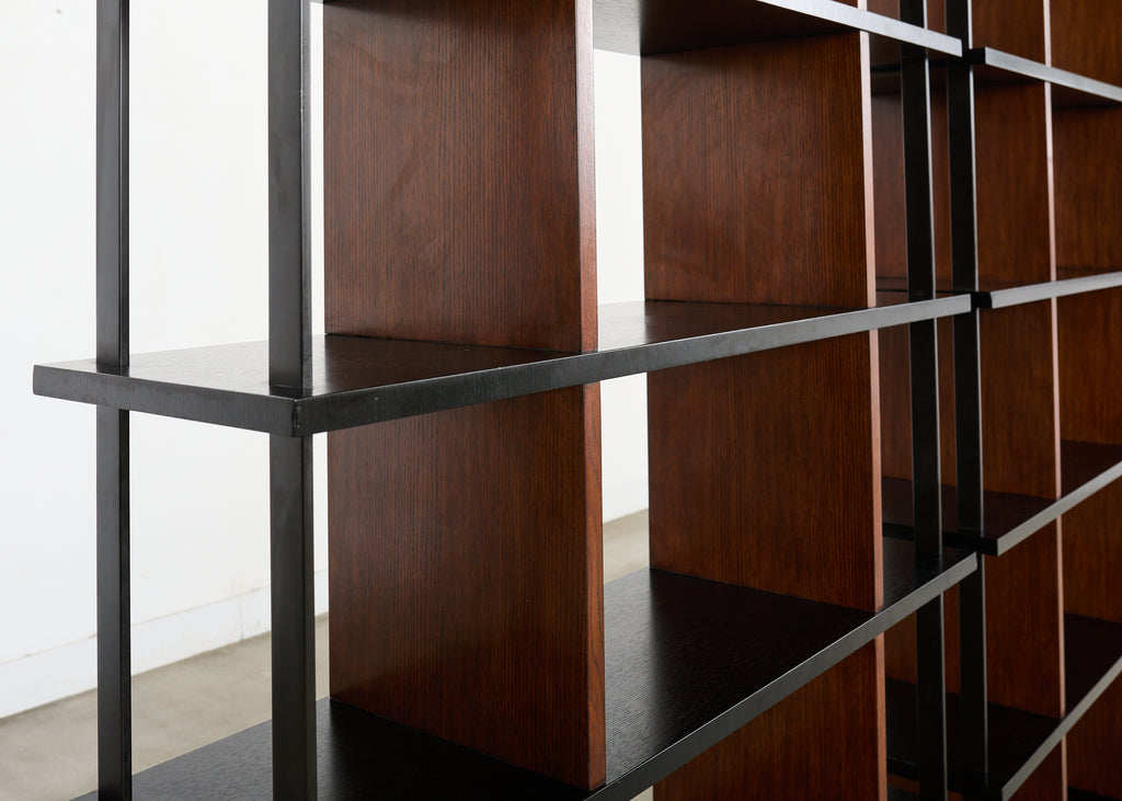 Pair of Ralph Lauren Italian Oak Cushing Etagere Bookcases