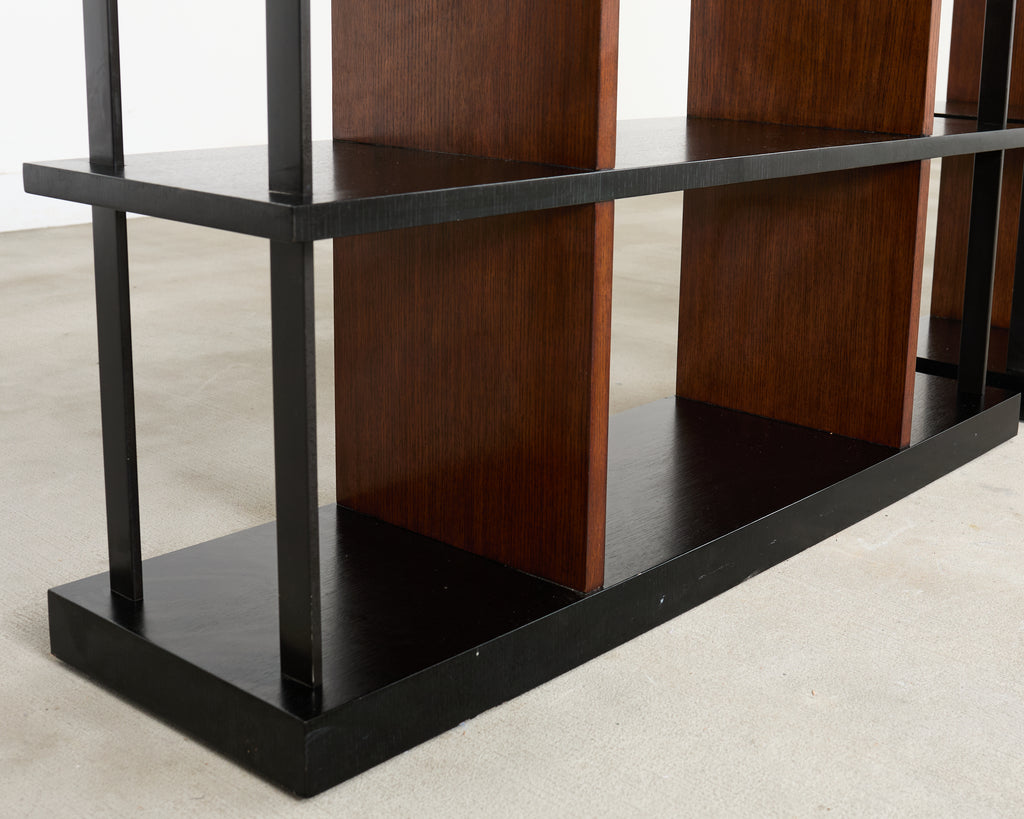 Pair of Ralph Lauren Italian Oak Cushing Etagere Bookcases