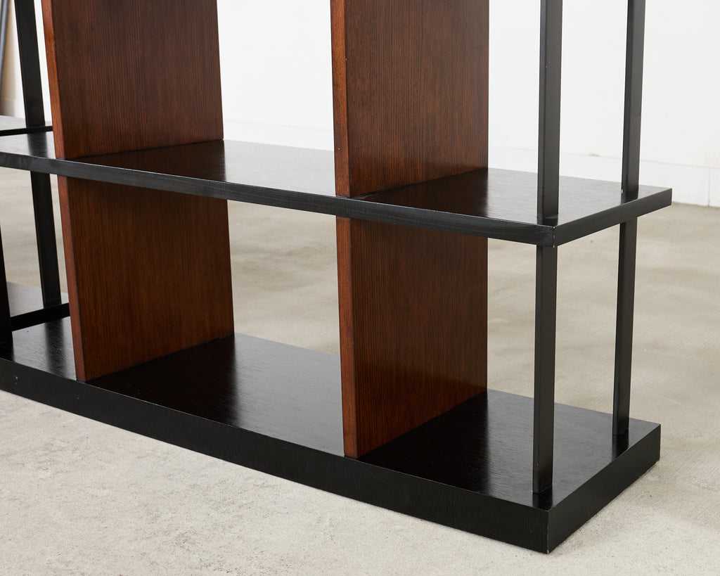 Pair of Ralph Lauren Italian Oak Cushing Etagere Bookcases