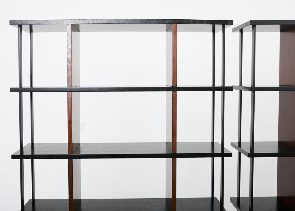 Pair of Ralph Lauren Italian Oak Cushing Etagere Bookcases