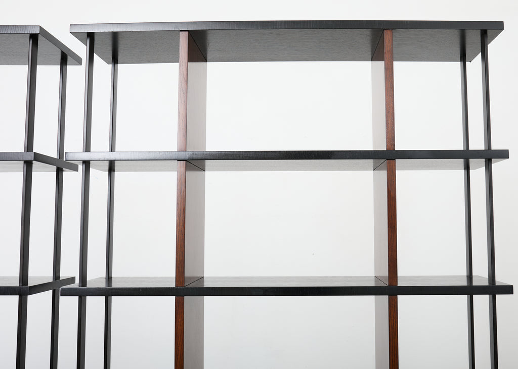 Pair of Ralph Lauren Italian Oak Cushing Etagere Bookcases