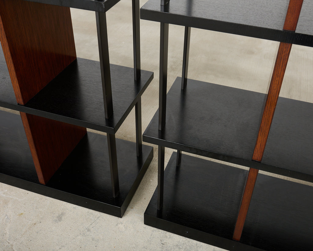 Pair of Ralph Lauren Italian Oak Cushing Etagere Bookcases