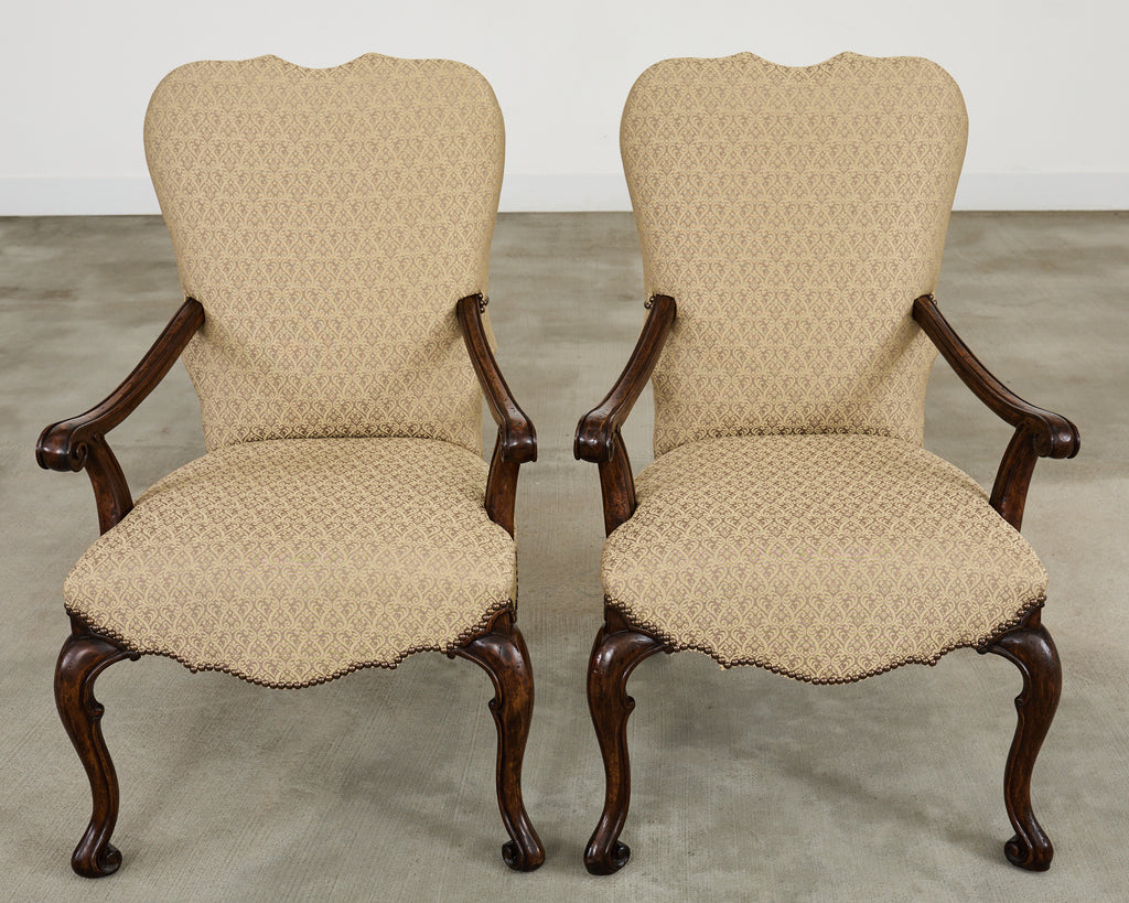 Set of Ten Therien Studio Volute Walnut Dining Chairs