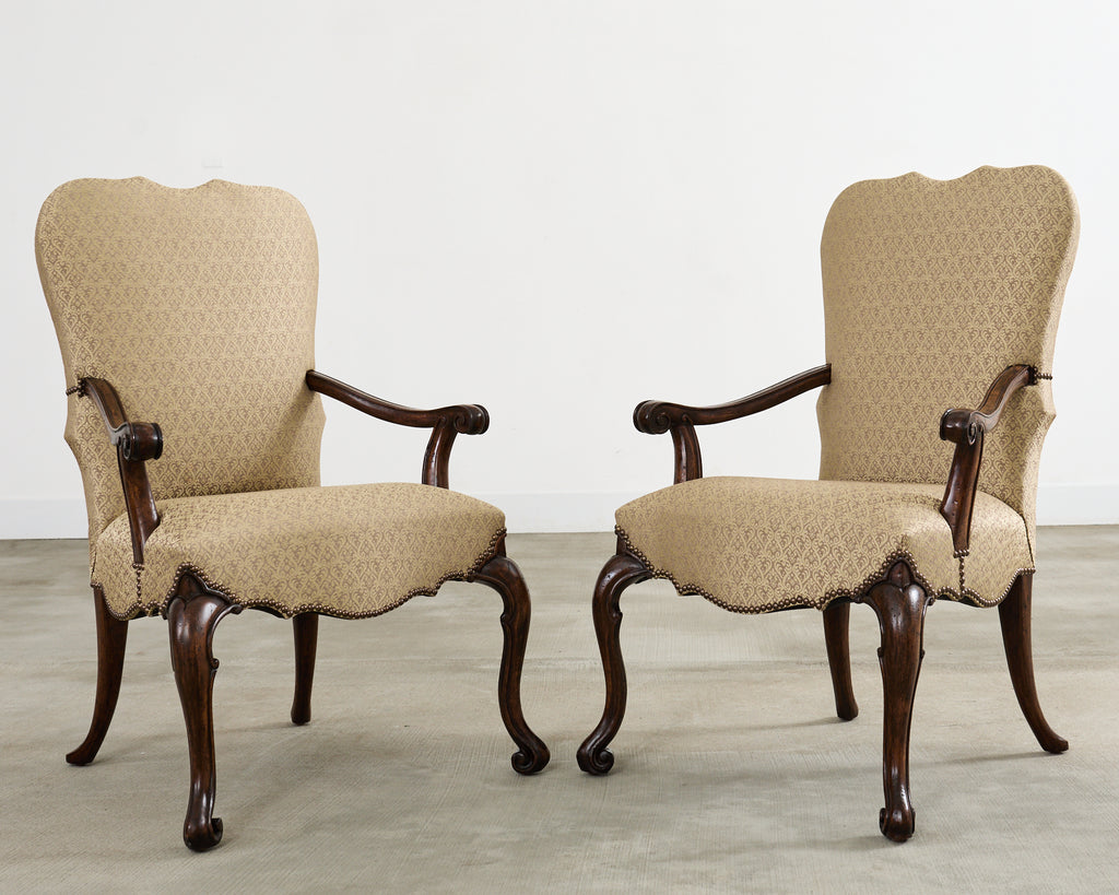Set of Ten Therien Studio Volute Walnut Dining Chairs